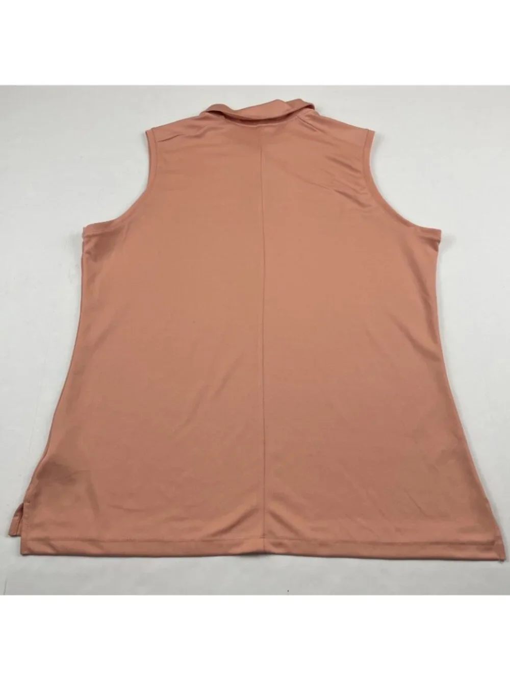 Nike Golf Victory Polo Shirt Women’s M Dri Fit Sleeveless Top Peach Pink Poly